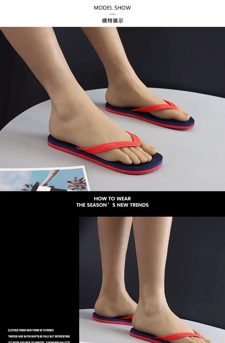 Flip-Flops Men's Flip-Flops Summer New Beach Slippers Casual Breathable Comfortable Flip-Flops Youth Sandals — feature 12