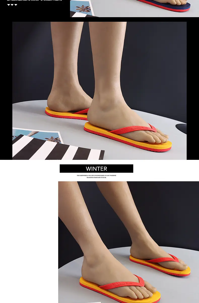 Flip-Flops Men's Flip-Flops Summer New Beach Slippers Casual Breathable Comfortable Flip-Flops Youth Sandals — feature 13