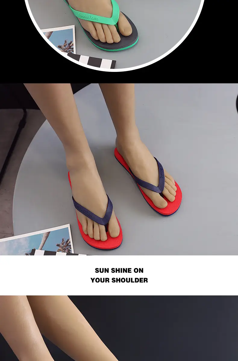 Flip-Flops Men's Flip-Flops Summer New Beach Slippers Casual Breathable Comfortable Flip-Flops Youth Sandals — feature 16