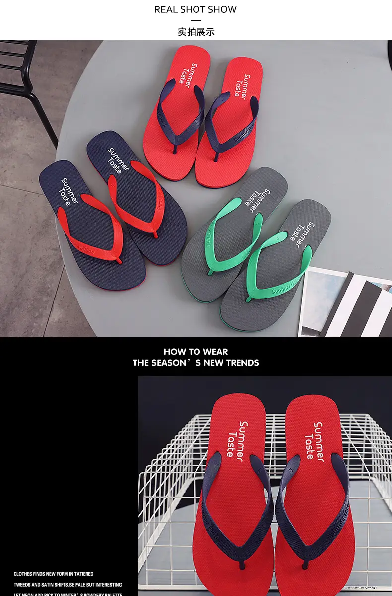 Flip-Flops Men's Flip-Flops Summer New Beach Slippers Casual Breathable Comfortable Flip-Flops Youth Sandals — feature 6