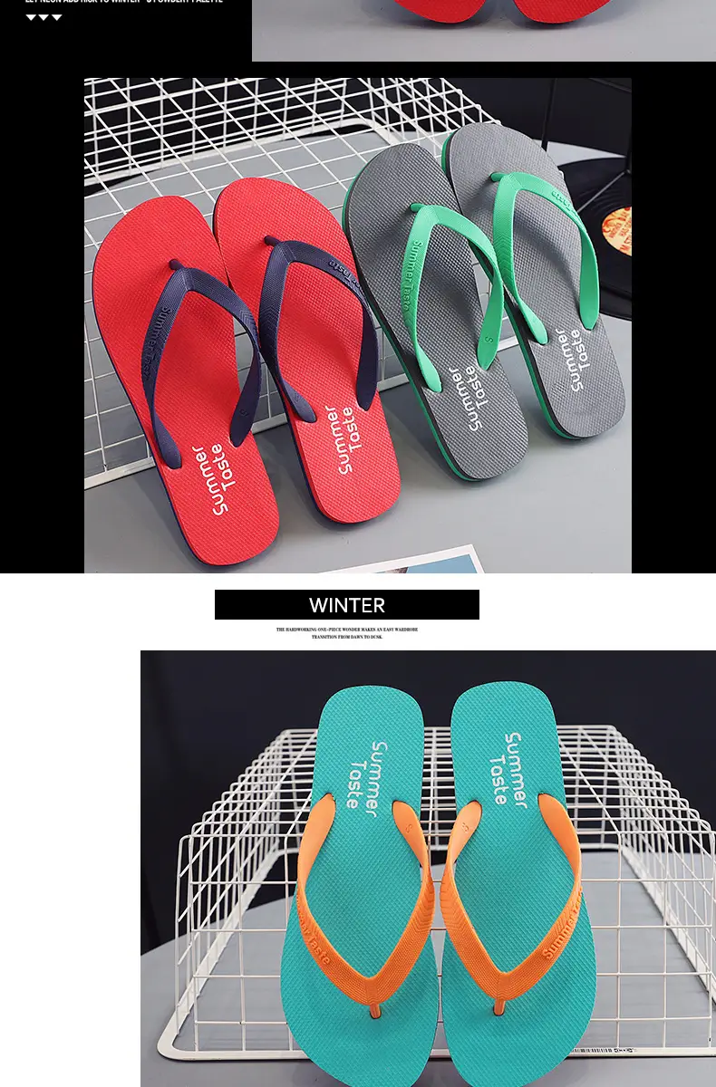 Flip-Flops Men's Flip-Flops Summer New Beach Slippers Casual Breathable Comfortable Flip-Flops Youth Sandals — feature 7