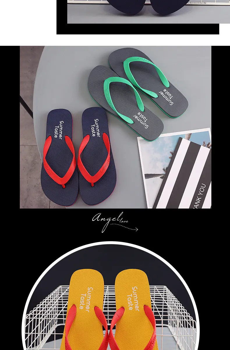 Flip-Flops Men's Flip-Flops Summer New Beach Slippers Casual Breathable Comfortable Flip-Flops Youth Sandals — feature 9