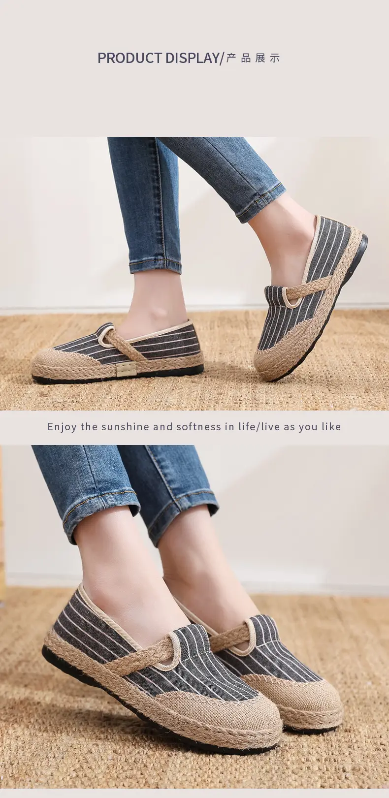 Spring 2025 New Old Beijing Cloth Shoes Breathable Mother Shoes Soft Sole Non-slip Casual Women's Shoes Slip-on Women's Shoes — feature 3