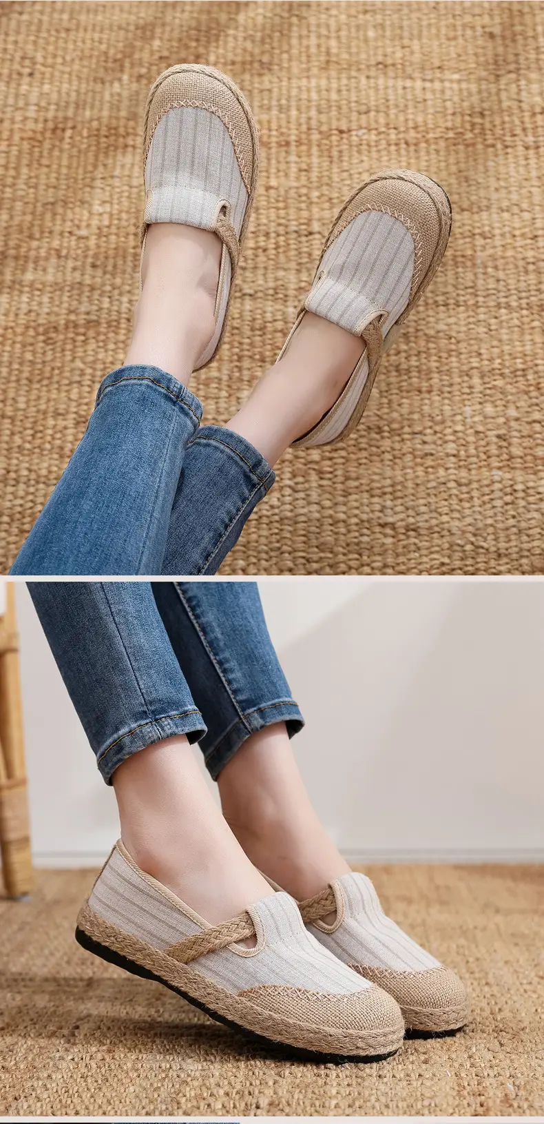 Spring 2025 New Old Beijing Cloth Shoes Breathable Mother Shoes Soft Sole Non-slip Casual Women's Shoes Slip-on Women's Shoes — feature 6