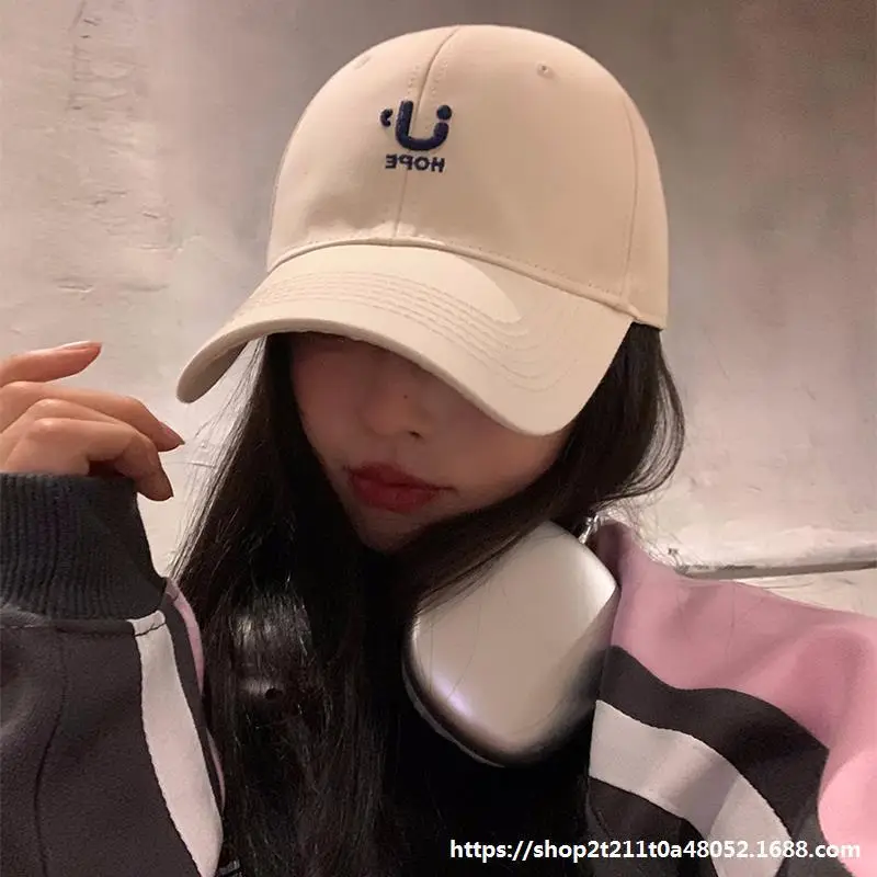Women Large Baseball Cap with Pink Letter Wide Brim - Image 8