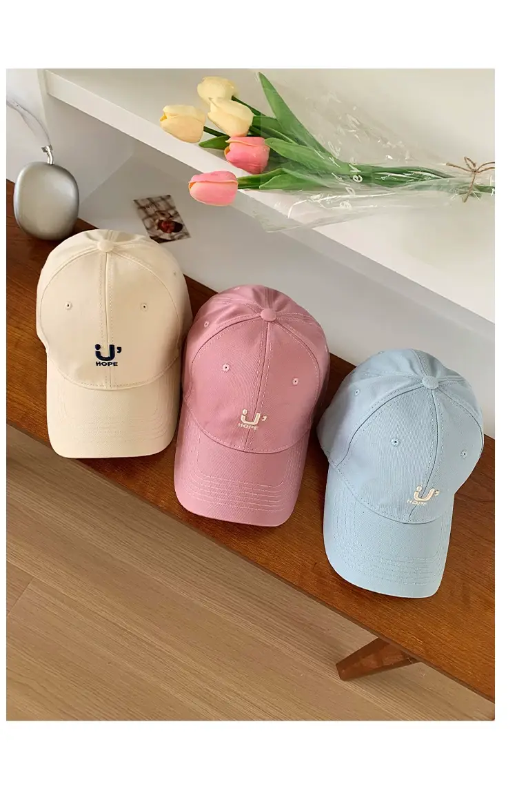Women Large Baseball Cap with Pink Letter Wide Brim — feature 18