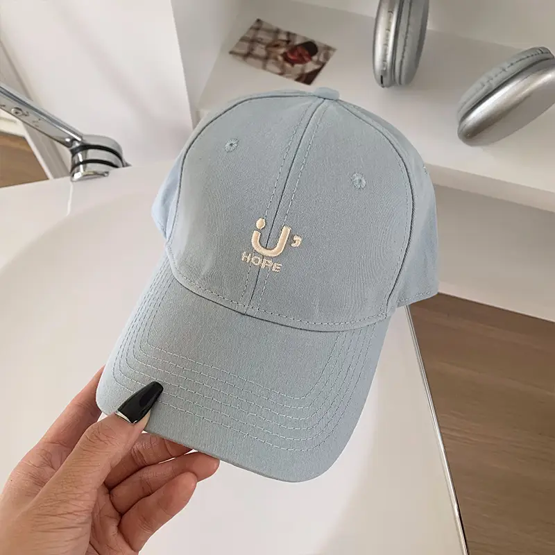 Women Large Baseball Cap with Pink Letter Wide Brim - Image 5