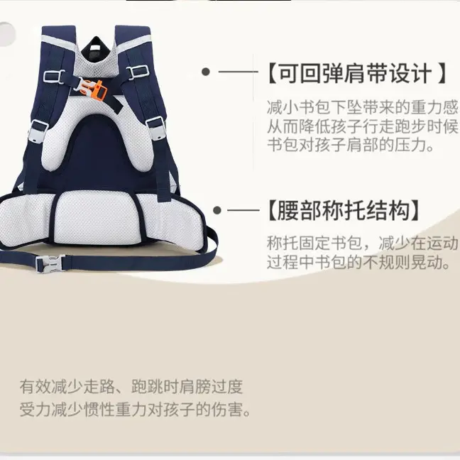 Primary School Students' 1-3 Grade Schoolbag Ridge Protector Backpack Children's Student Lightweight Reducer Schoolbag Shaodong Schoolbag
