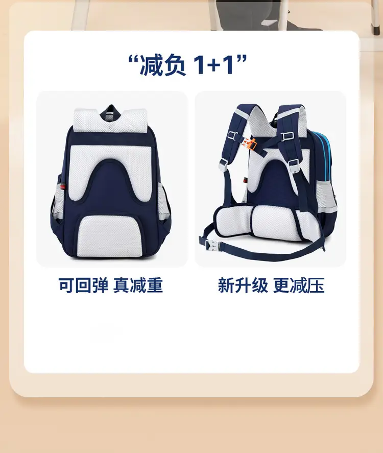 Primary School Students' 1-3 Grade Schoolbag Ridge Protector Backpack Children's Student Lightweight Reducer Schoolbag Shaodong Schoolbag — feature 13