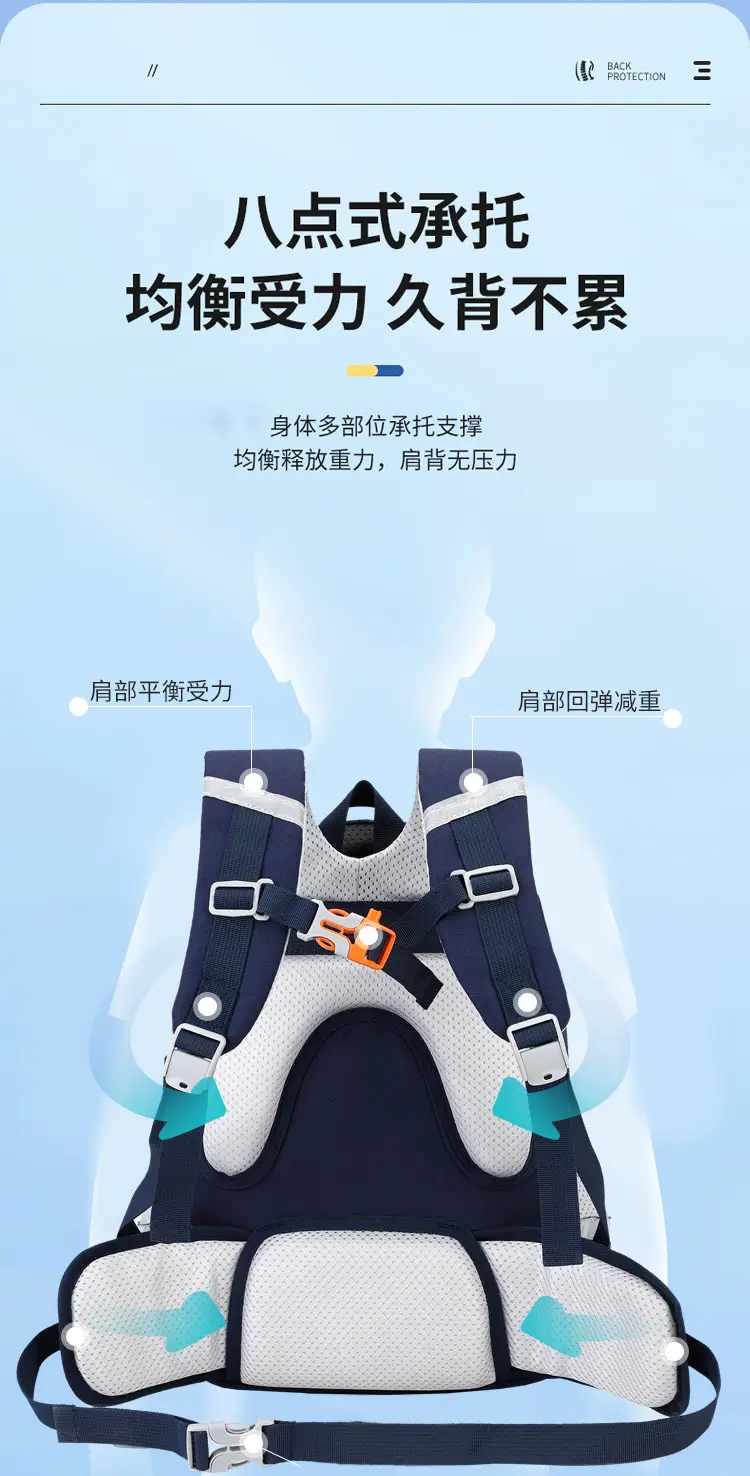 Primary School Students' 1-3 Grade Schoolbag Ridge Protector Backpack Children's Student Lightweight Reducer Schoolbag Shaodong Schoolbag — feature 19