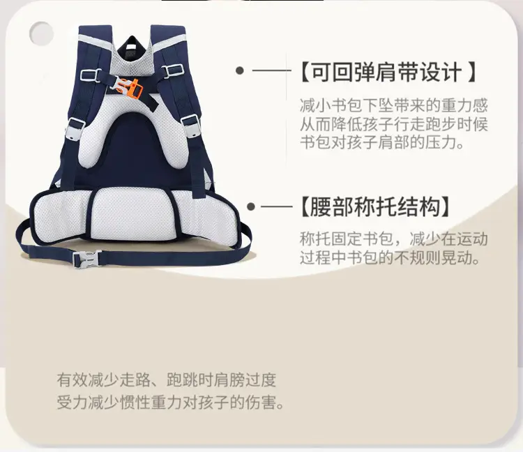 Primary School Students' 1-3 Grade Schoolbag Ridge Protector Backpack Children's Student Lightweight Reducer Schoolbag Shaodong Schoolbag — feature 9