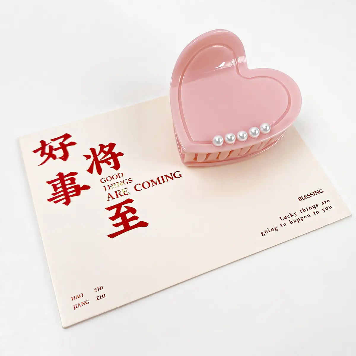 Berphia Love Grab Hairpin with Diamond Inlay Pearl - Image 4