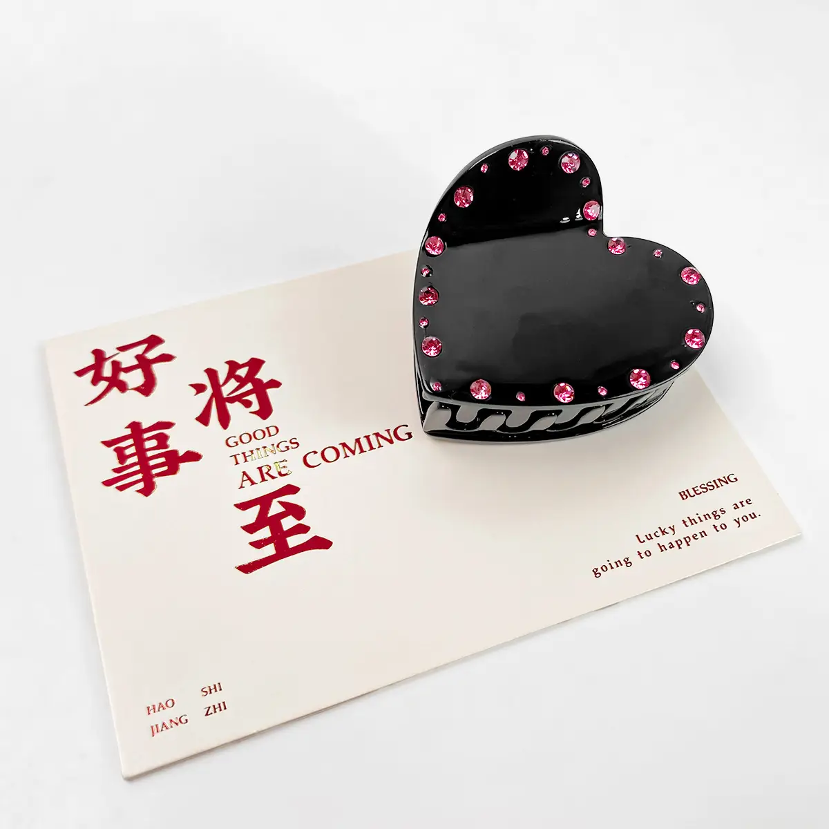 Berphia Love Grab Hairpin with Diamond Inlay Pearl - Image 6