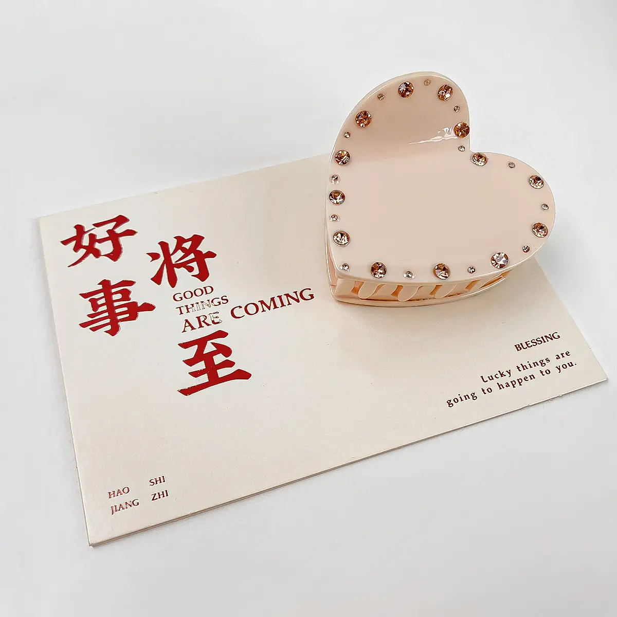 Berphia Love Grab Hairpin with Diamond Inlay Pearl - Image 7