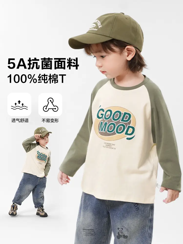 Right-Hand European Style Boys Cotton Long Sleeve T-Shirt - Image 9