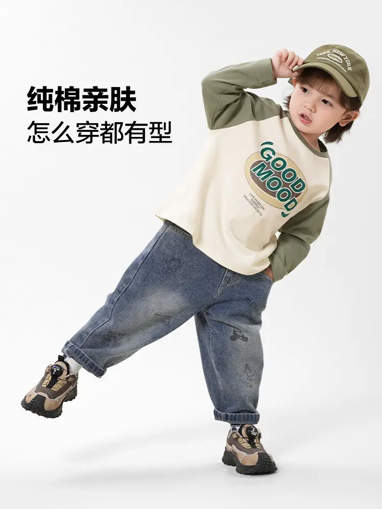 Right-Hand European Style Boys Cotton Long Sleeve T-Shirt - Image 10