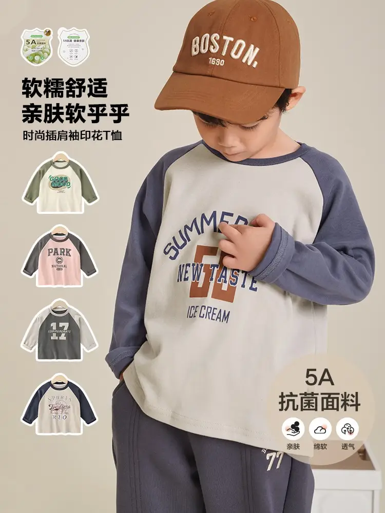 Right-Hand European Style Boys Cotton Long Sleeve T-Shirt - Image 11