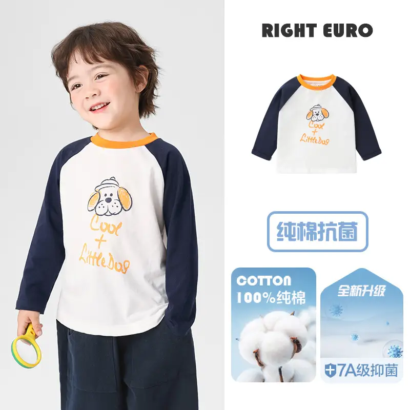 Right-Hand European Style Boys Cotton Long Sleeve T-Shirt - Image 4