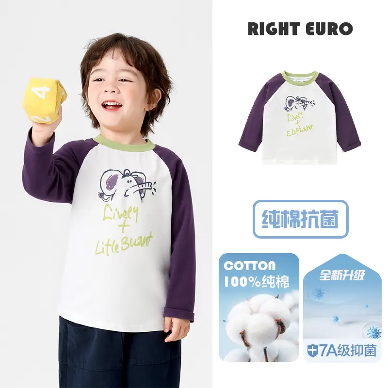 Right-Hand European Style Boys Cotton Long Sleeve T-Shirt - Image 5