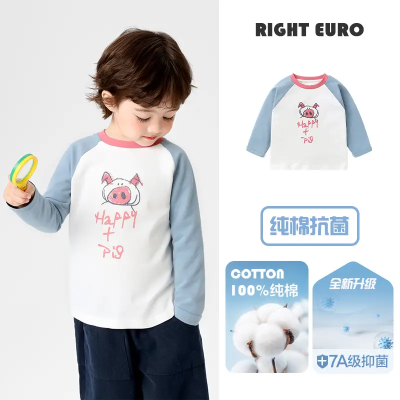 Right-Hand European Style Boys Cotton Long Sleeve T-Shirt - Image 6