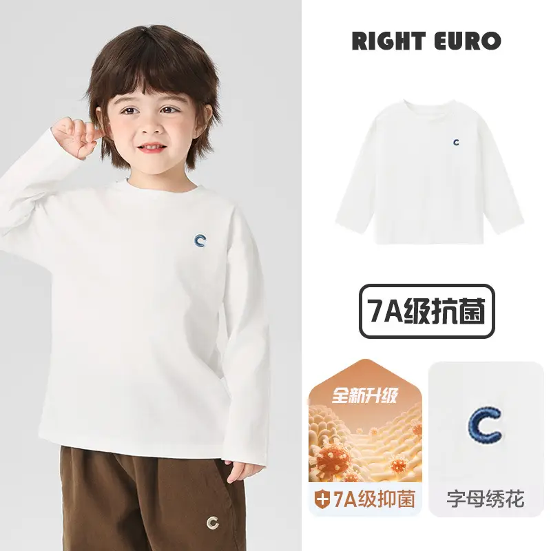 Right-Hand European Style Boys Cotton Long Sleeve T-Shirt - Image 2
