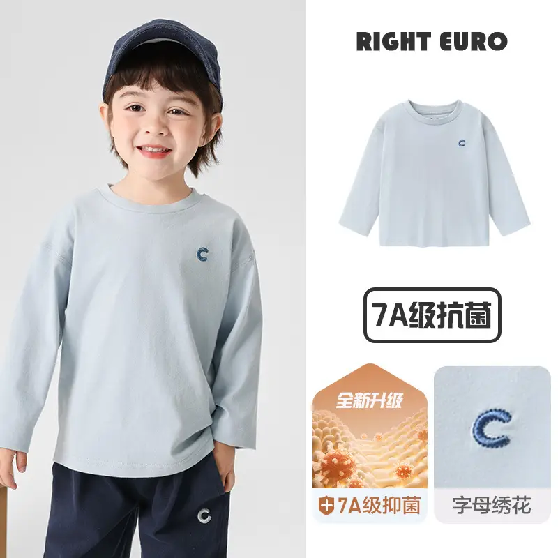 Right-Hand European Style Boys Cotton Long Sleeve T-Shirt - Image 3