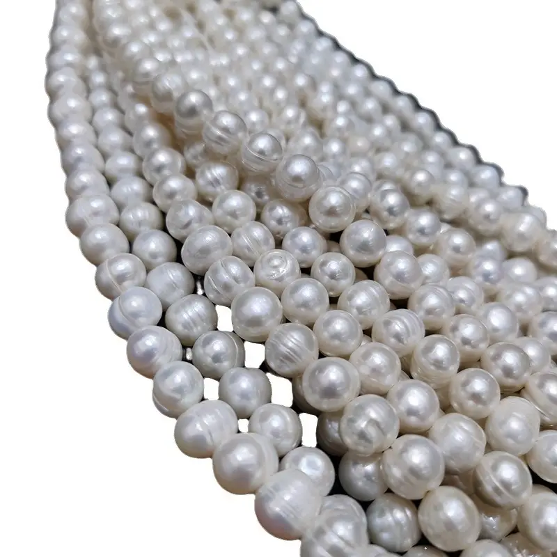9-10mm White Pearl Beads for DIY Necklaces - Image 5