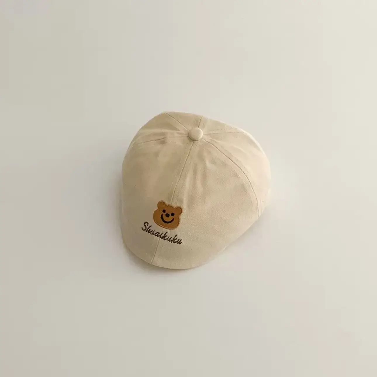 Autumn Beige Peaked Cap for Boys Girls