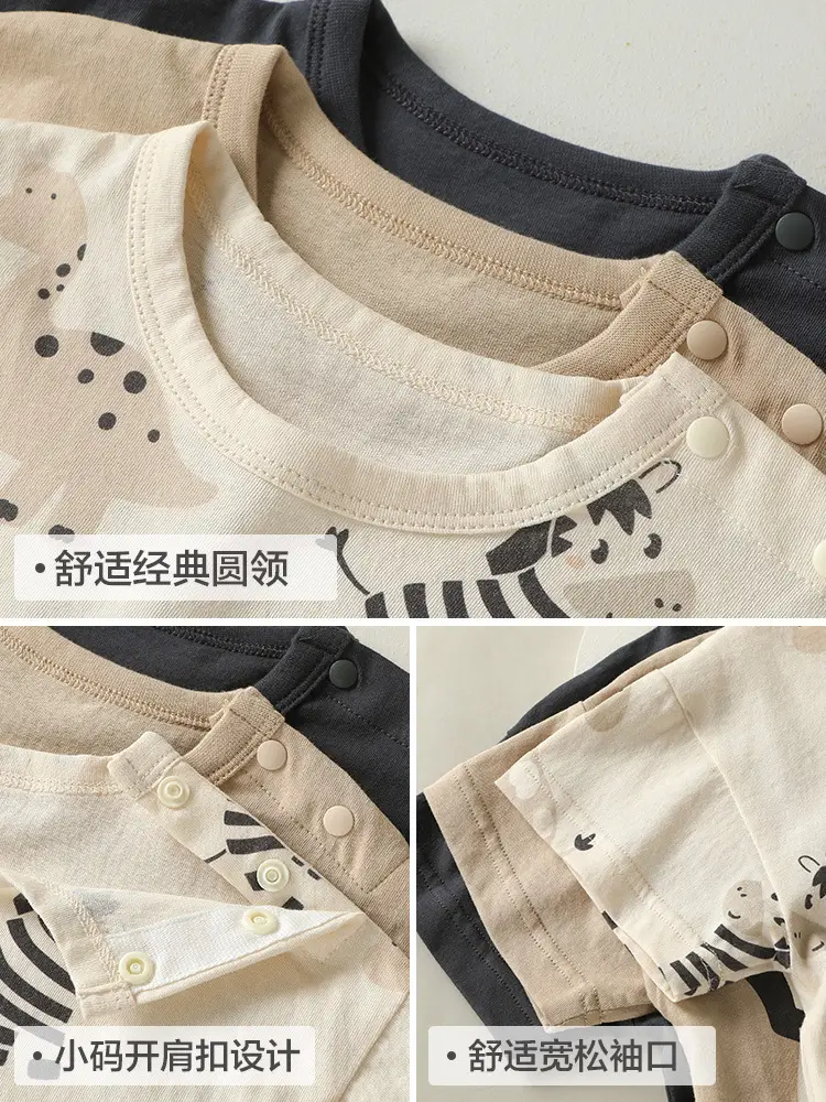 Baby Cotton T-Shirt Light Blue Summer Boys Girls - Image 11