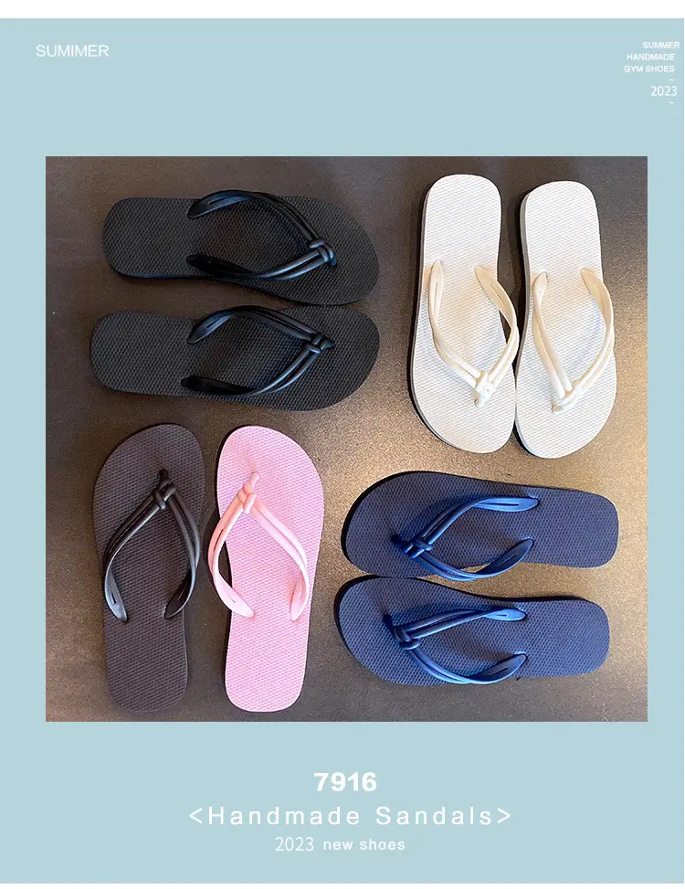 Women's Flip-Flops Beach Sandals 2025 Summer Ins Style Thong Sandals for Outdoor Wear Flat Sandals Women's Anti-Slip Flat Heel — feature 1