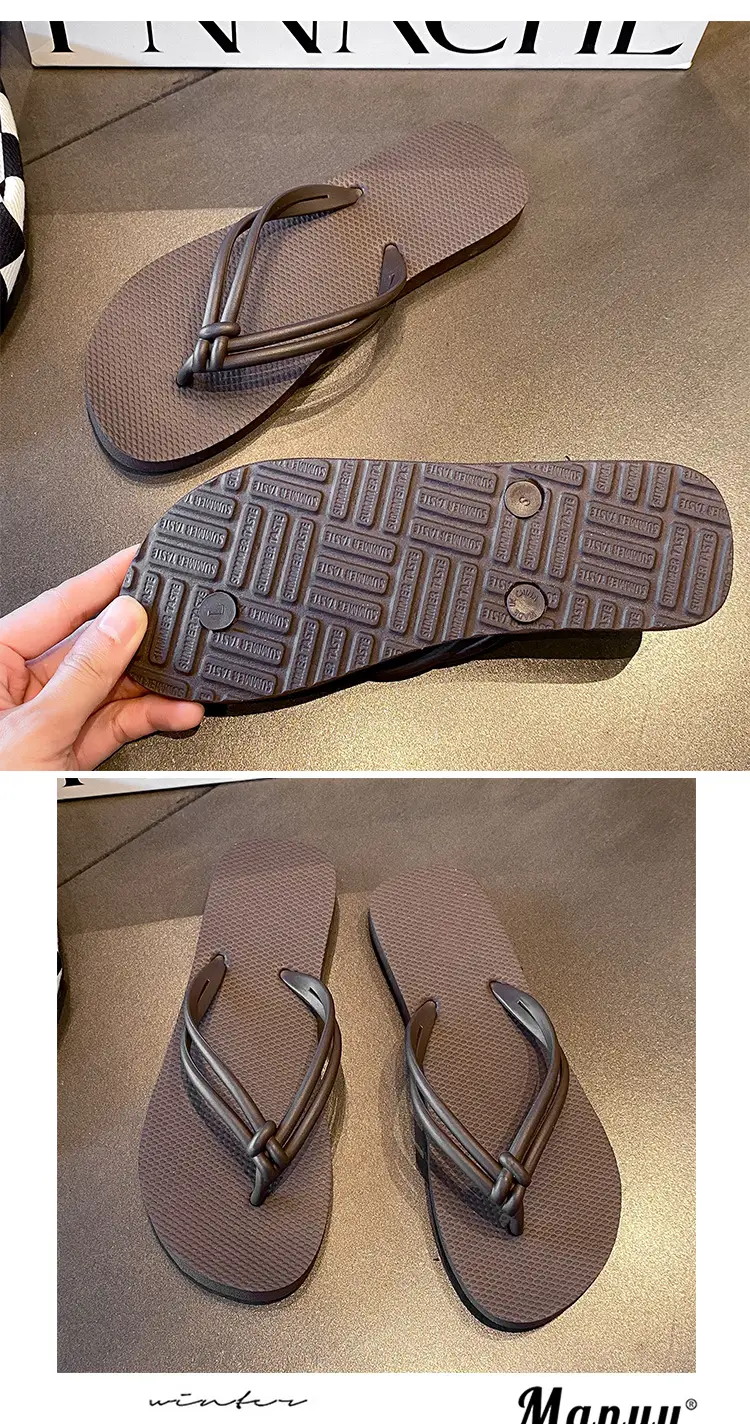 Women's Flip-Flops Beach Sandals 2025 Summer Ins Style Thong Sandals for Outdoor Wear Flat Sandals Women's Anti-Slip Flat Heel — feature 9