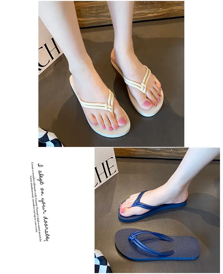 Women's Flip-Flops Beach Sandals 2025 Summer Ins Style Thong Sandals for Outdoor Wear Flat Sandals Women's Anti-Slip Flat Heel — feature 13