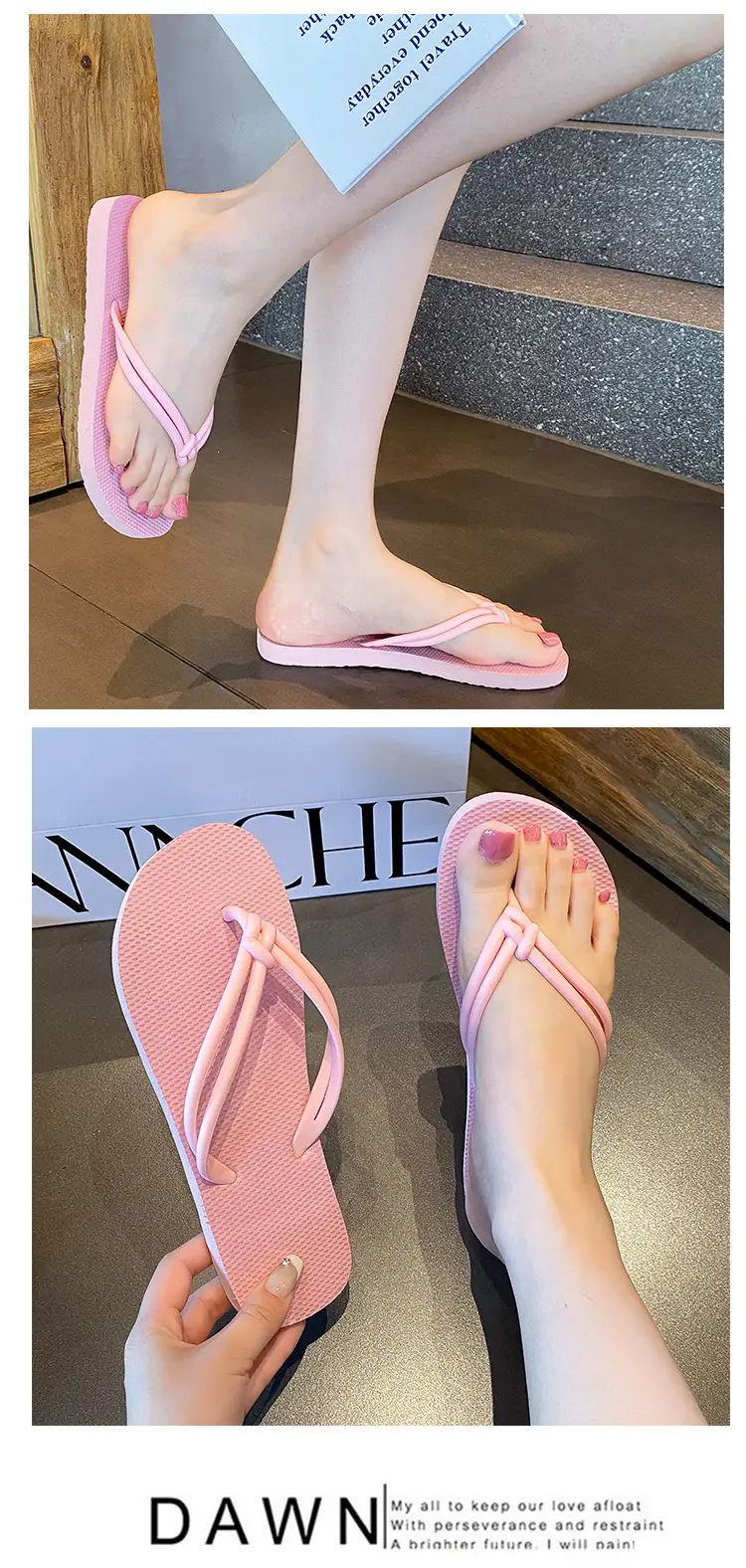 Women's Flip-Flops Beach Sandals 2025 Summer Ins Style Thong Sandals for Outdoor Wear Flat Sandals Women's Anti-Slip Flat Heel — feature 17