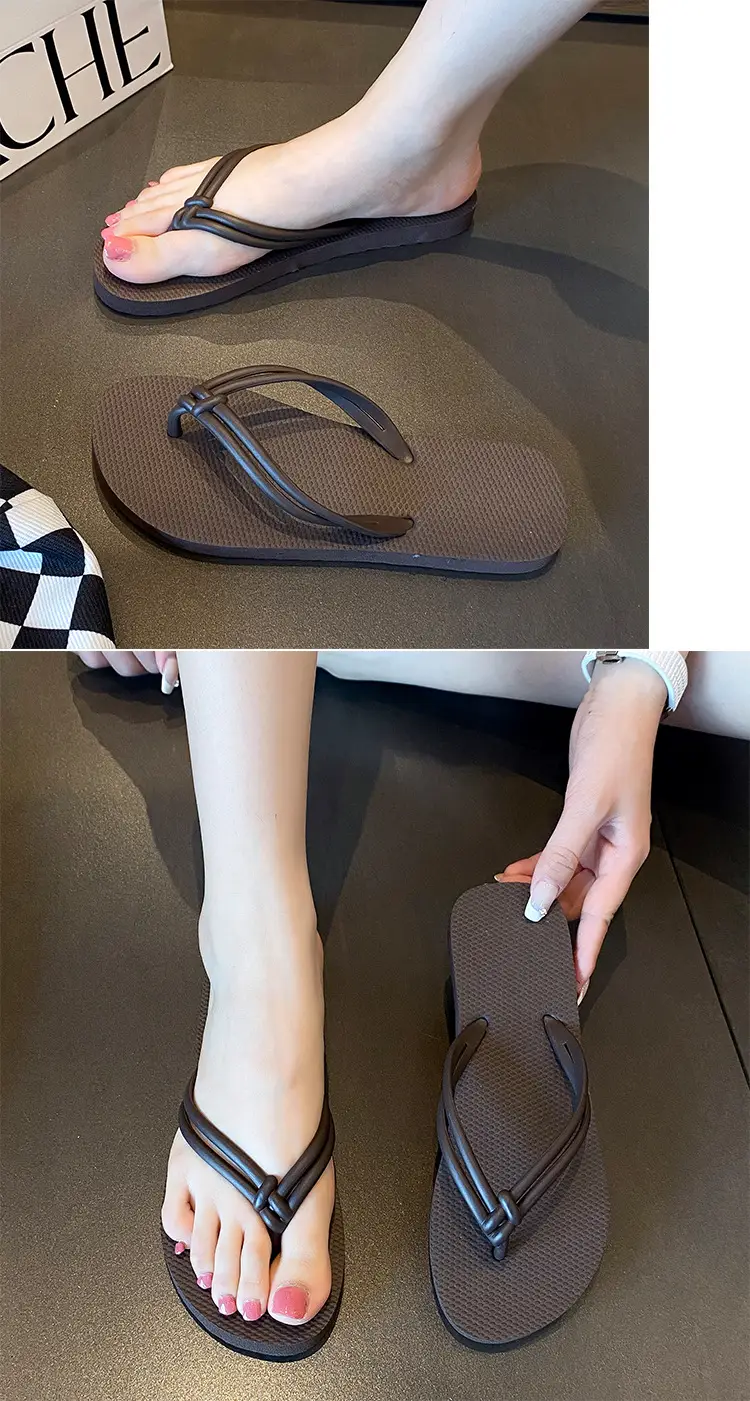 Women's Flip-Flops Beach Sandals 2025 Summer Ins Style Thong Sandals for Outdoor Wear Flat Sandals Women's Anti-Slip Flat Heel — feature 20
