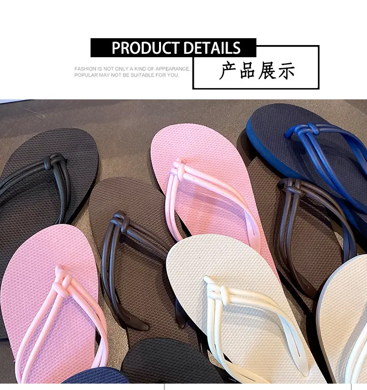 Women's Flip-Flops Beach Sandals 2025 Summer Ins Style Thong Sandals for Outdoor Wear Flat Sandals Women's Anti-Slip Flat Heel — feature 6