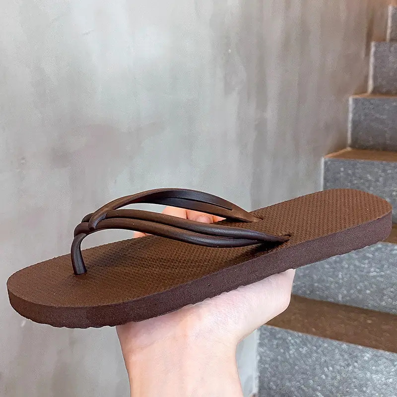 Women's Flip-Flops Beach Sandals 2025 Summer Ins Style Thong Sandals for Outdoor Wear Flat Sandals Women's Anti-Slip Flat Heel