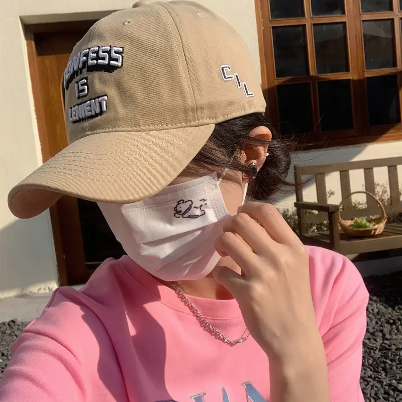 American Retro Letter Baseball Cap Women Korean All Match Big Head Deep Top Face Looking Small Ins Fashion Brand Peaked Cap