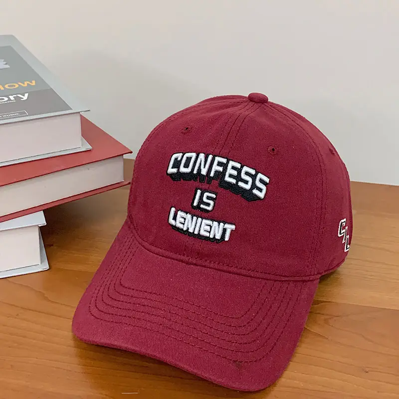 American Retro Letter Baseball Cap Women Korean All Match Big Head Deep Top Face Looking Small Ins Fashion Brand Peaked Cap