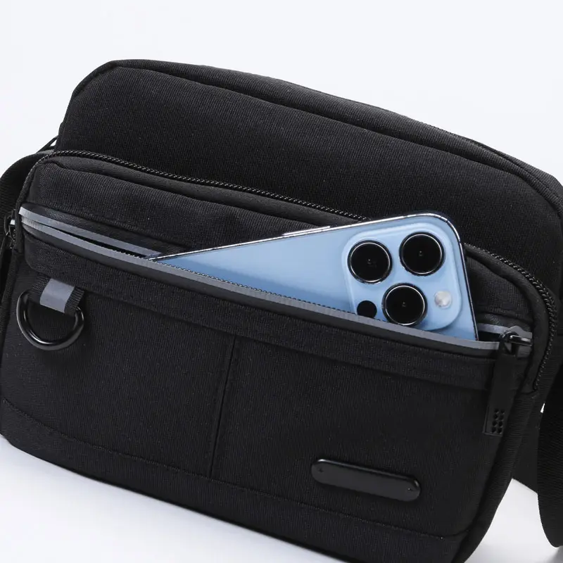 Men's Black Casual Crossbody Shoulder Bag 2024 - Image 8