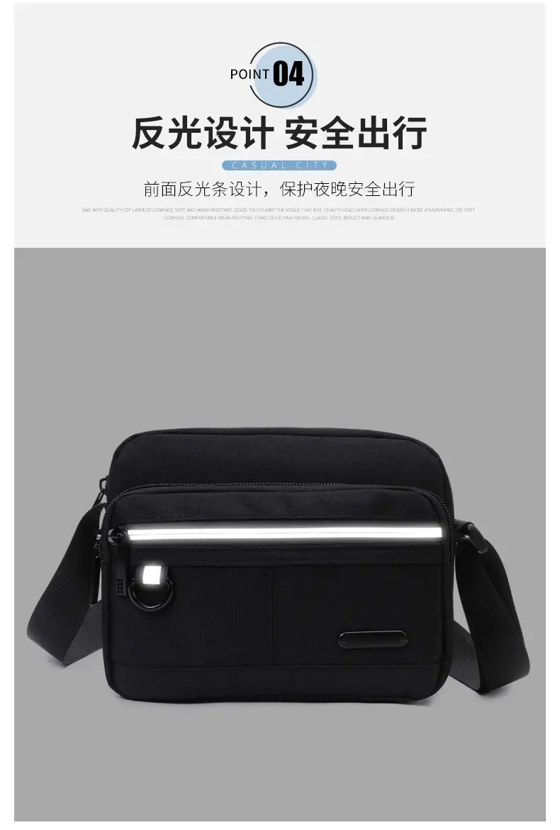 Men's Black Casual Crossbody Shoulder Bag 2024 — feature 10