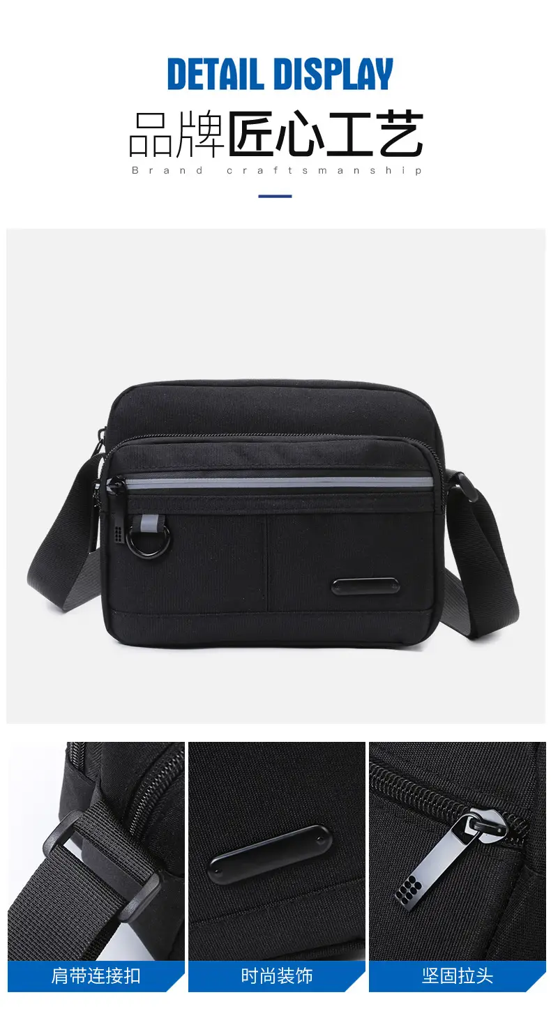 Men's Black Casual Crossbody Shoulder Bag 2024 — feature 5