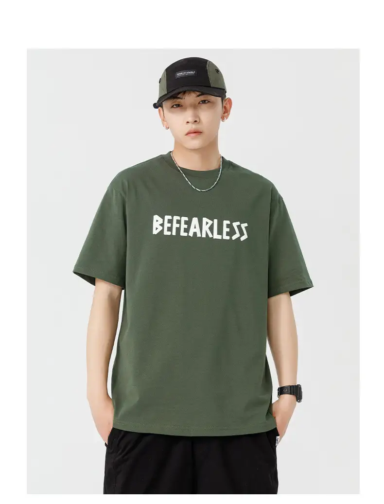 Men Green Bearerless Cotton T-Shirt Short Sleeve — feature 26