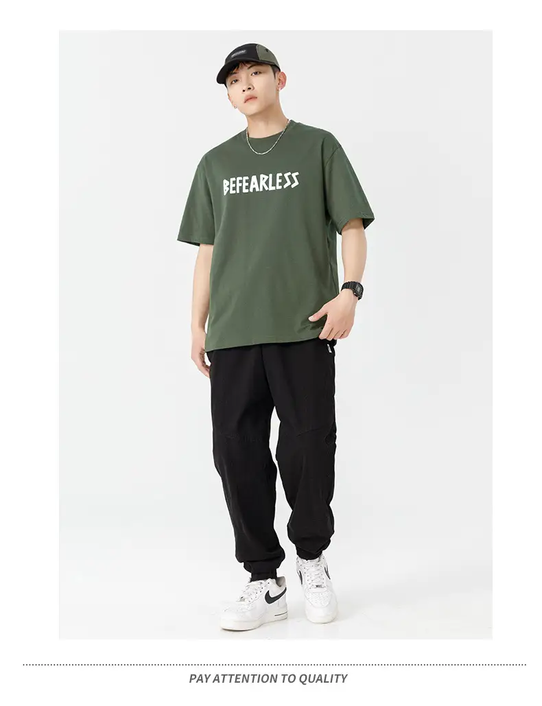 Men Green Bearerless Cotton T-Shirt Short Sleeve — feature 27