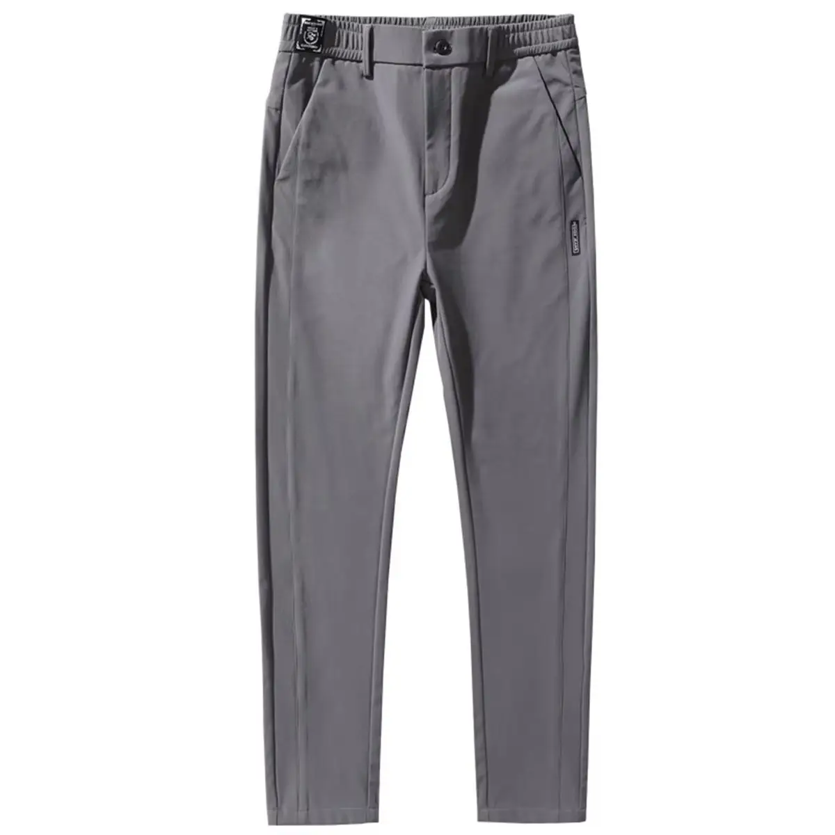 Men's Black Ice Silk Stretch Pants Summer Casual Plus Size - Image 9