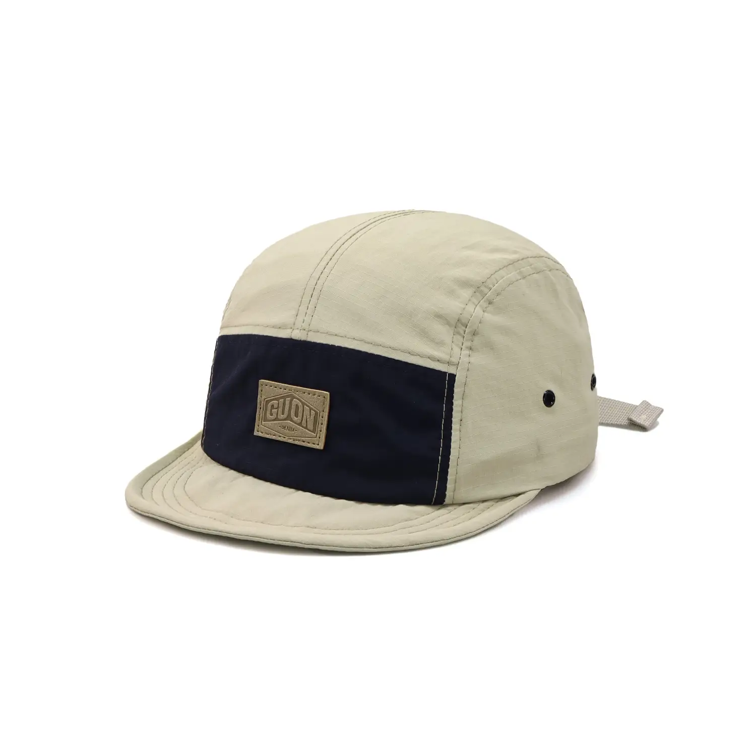 Japanese Style Women's Hat with Eaves, Beige Navy, Four Seasons - Image 3