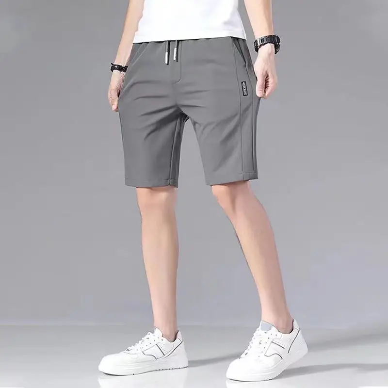 Men's Black Casual Shorts 5-Quarters Loose Fit - Image 7
