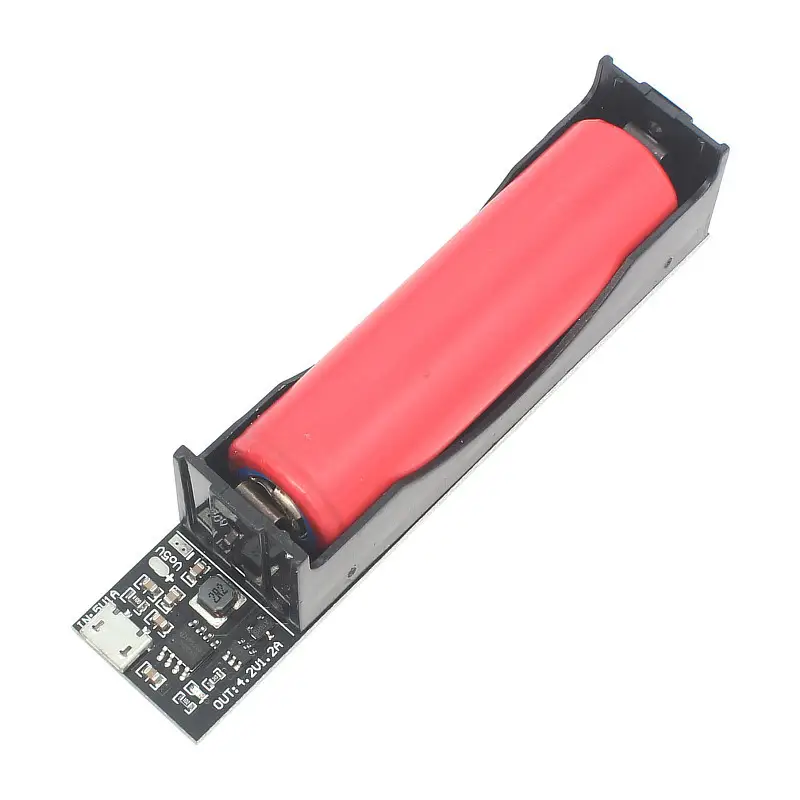 18650 polymer lithium battery charger 3.7V4.2V charging box 1.2A with anti-reverse connection 5V1A output