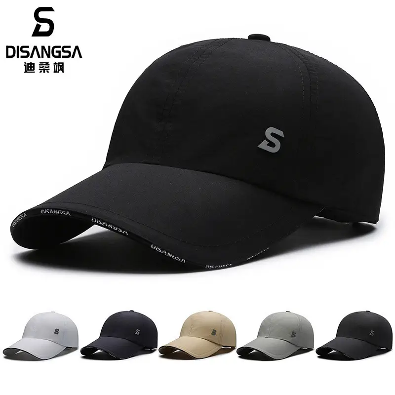 Men's Grey Baseball Cap with Deep Brim - Image 7