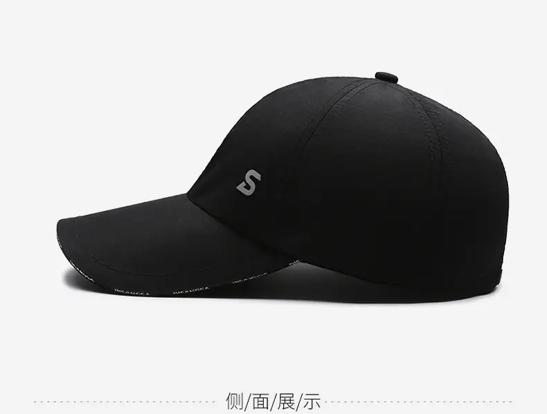 Men's Grey Baseball Cap with Deep Brim — feature 10
