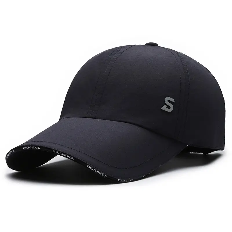 Men's Grey Baseball Cap with Deep Brim - Image 2